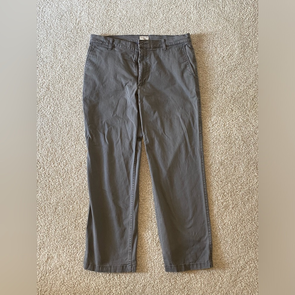 Gray Dockers Khaki pants. Size 34W 30L. Good condition. No stains or tears.